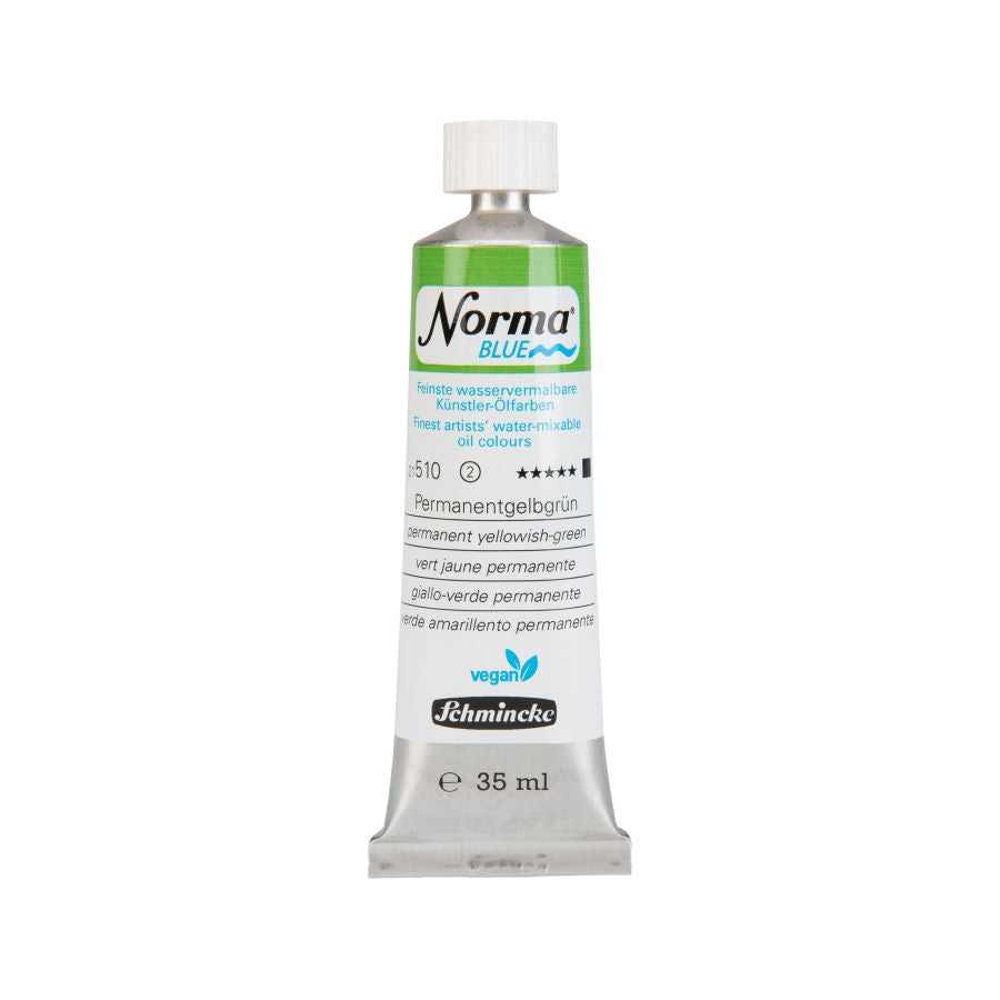 Schmincke Norma Blue Water Mixable Oil Paint Permanent Yellowish-Green