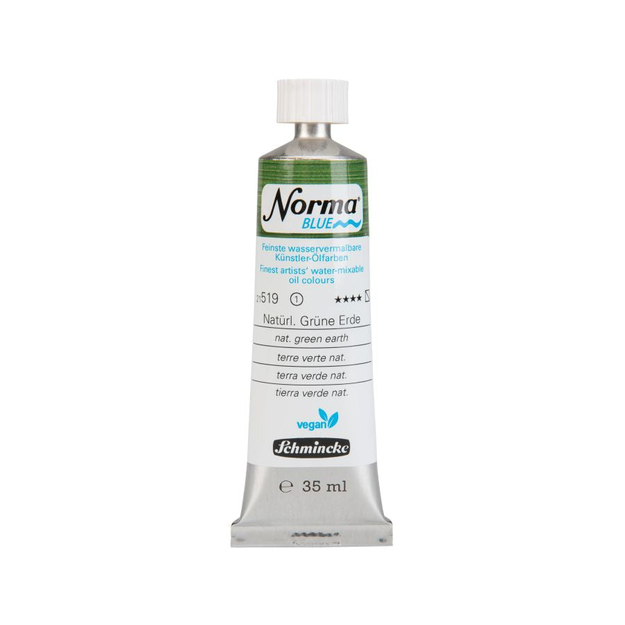 Schmincke Norma Blue Water Mixable Oil Paint Natural Green Earth