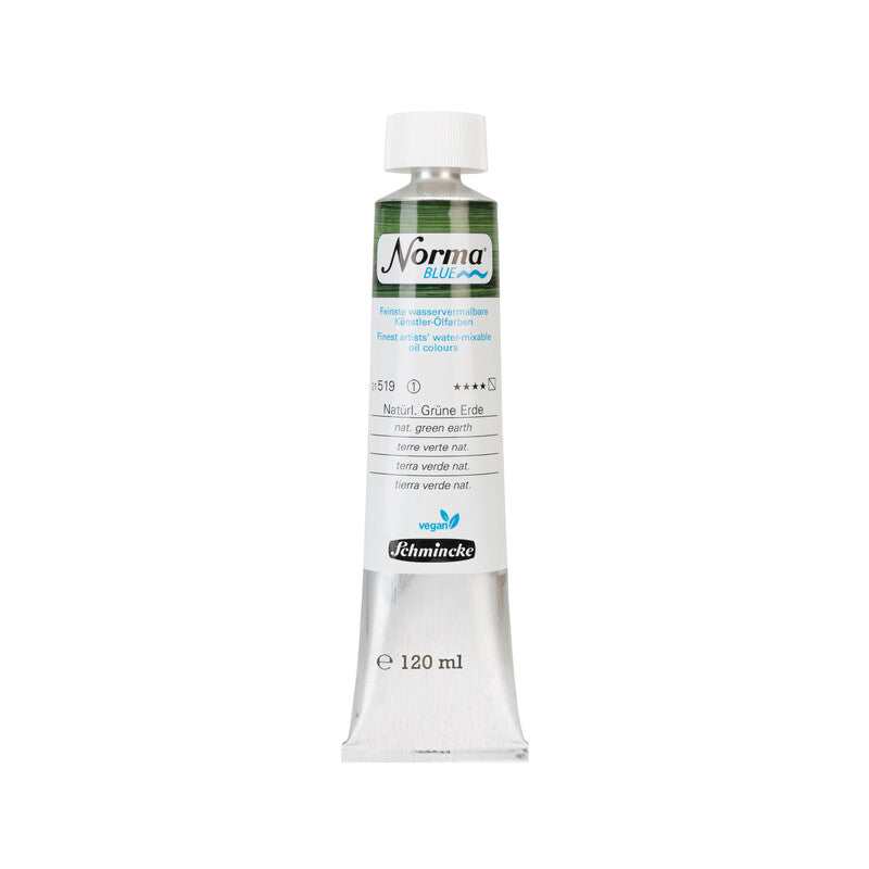 Schmincke Norma Blue Water Mixable Oil Paint Natural Green Earth