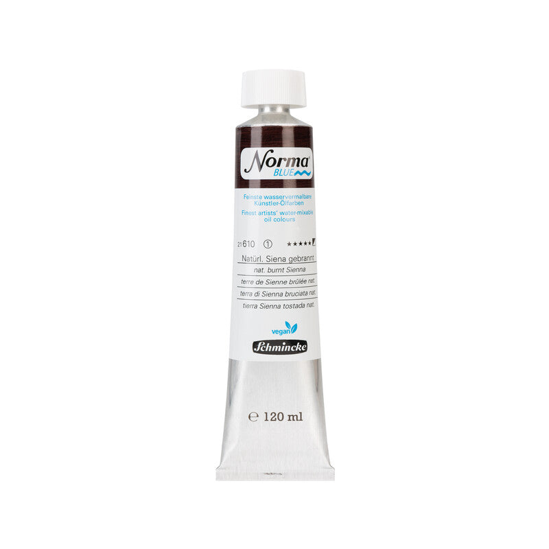 Schmincke Norma Blue Water Mixable Oil Paint Natural Burnt Sienna