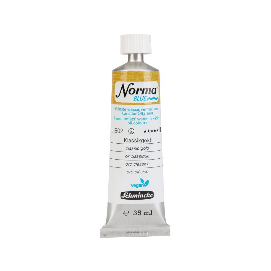 Schmincke Norma Blue Water Mixable Oil Paint Classic Gold