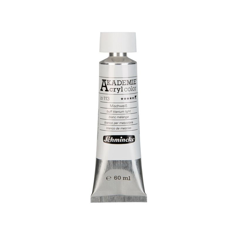 Schmincke Akademie Acrylic Paint Buff Titanium Light 60ml