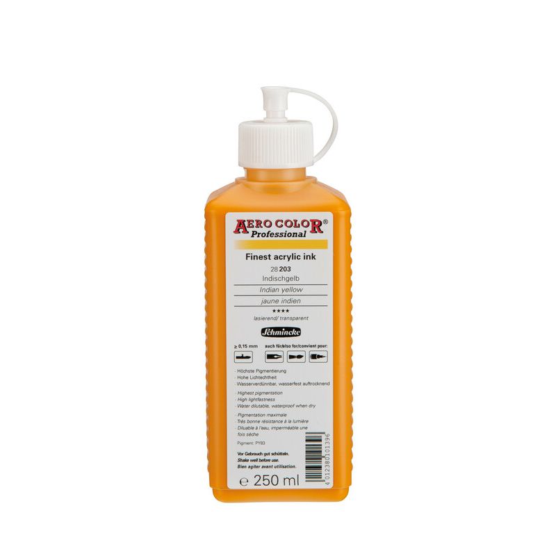 Schmincke Aerocolor Acrylic Paint Indian Yellow 250ml
