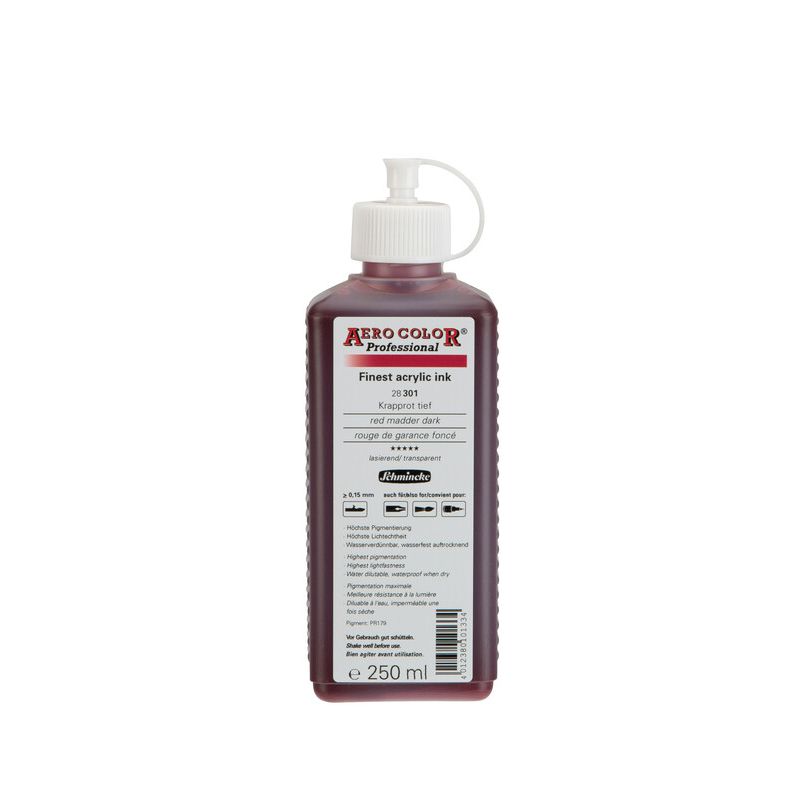 Schmincke Aerocolor Acrylic Paint Red Madder Dark 250ml