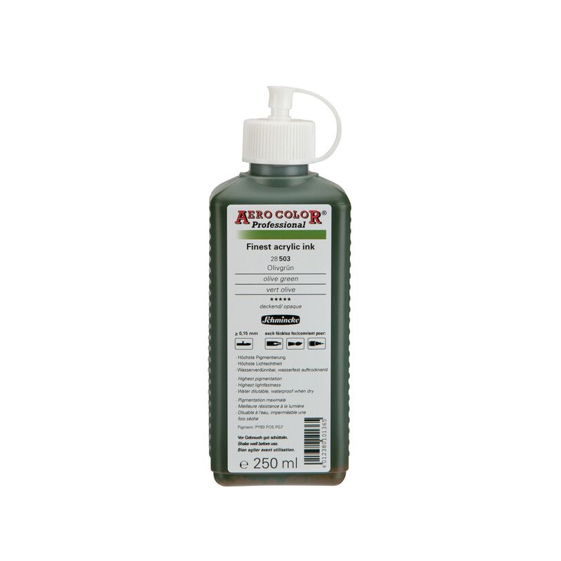 Schmincke Aerocolor Acrylic Paint Olive Green 250ml