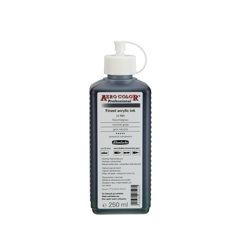 Schmincke Aerocolor Acrylic Paint Neutral Grey 250ml