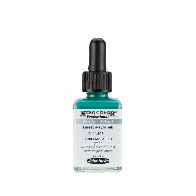 Schmincke Aerocolor Acrylic Paint Metallic Green 28ml