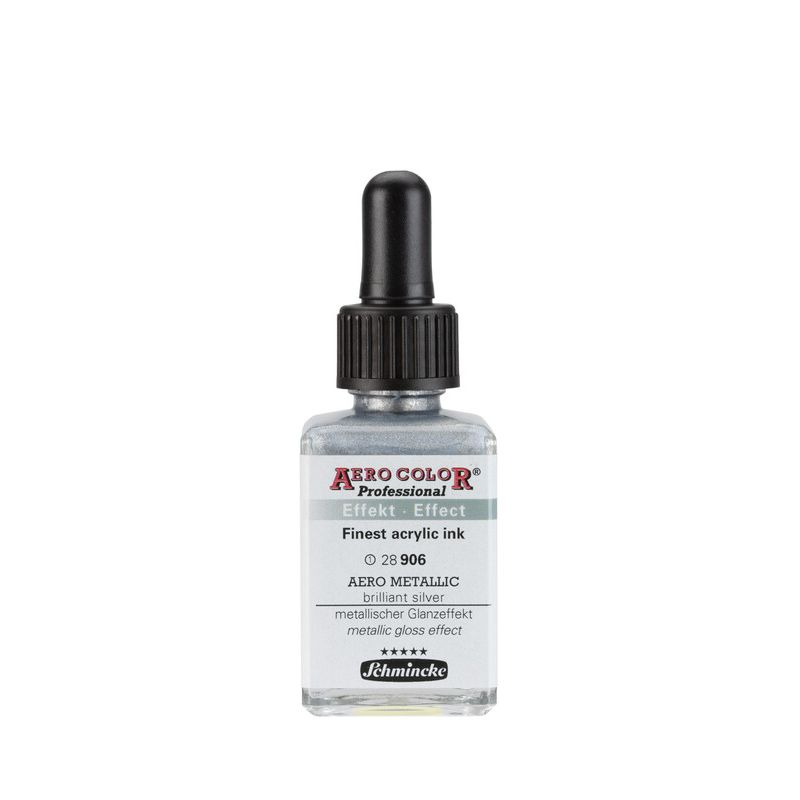 Schmincke Aerocolor Acrylic Paint Metallic Brilliant Silver 28ml