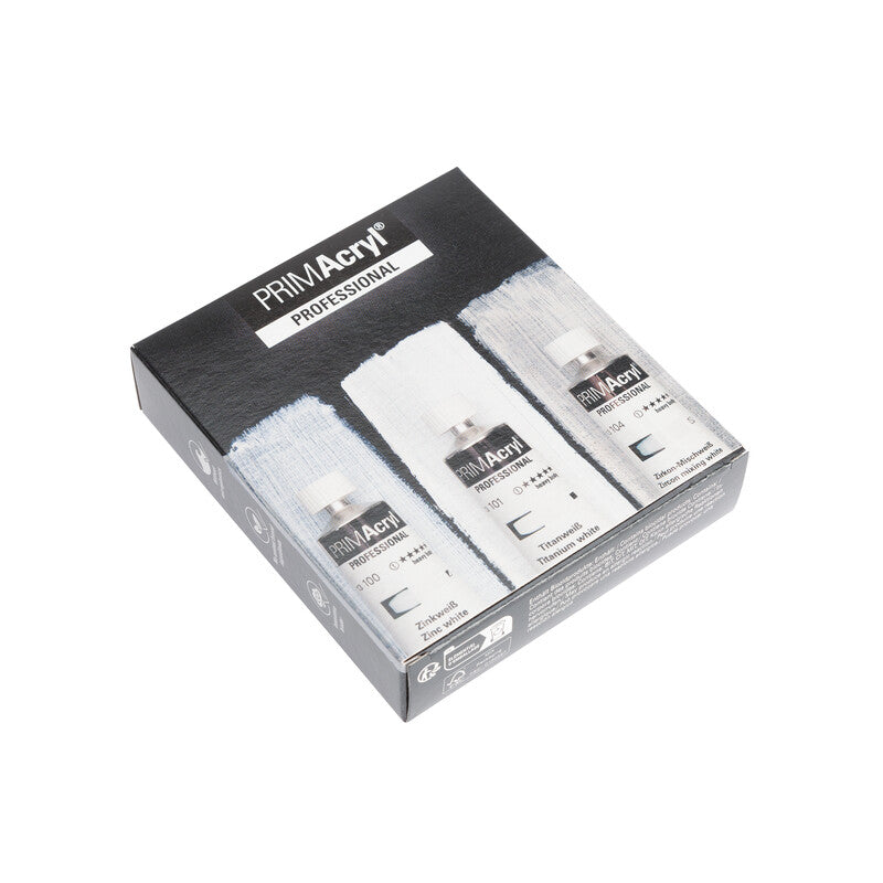 SCHMINCKE PRIMACRYL ACRYLIC PAINT PRO SET 3 X 35ML WHITES