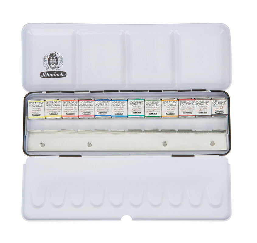 Schmincke Horadam Watercolour Paint Pans + Extra Space Set 12