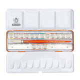 SCHMINCKE HORADAM WATERCOLOUR PAINT JUICY ORANGE SET 15 X 1/2 PANS + BRUSH