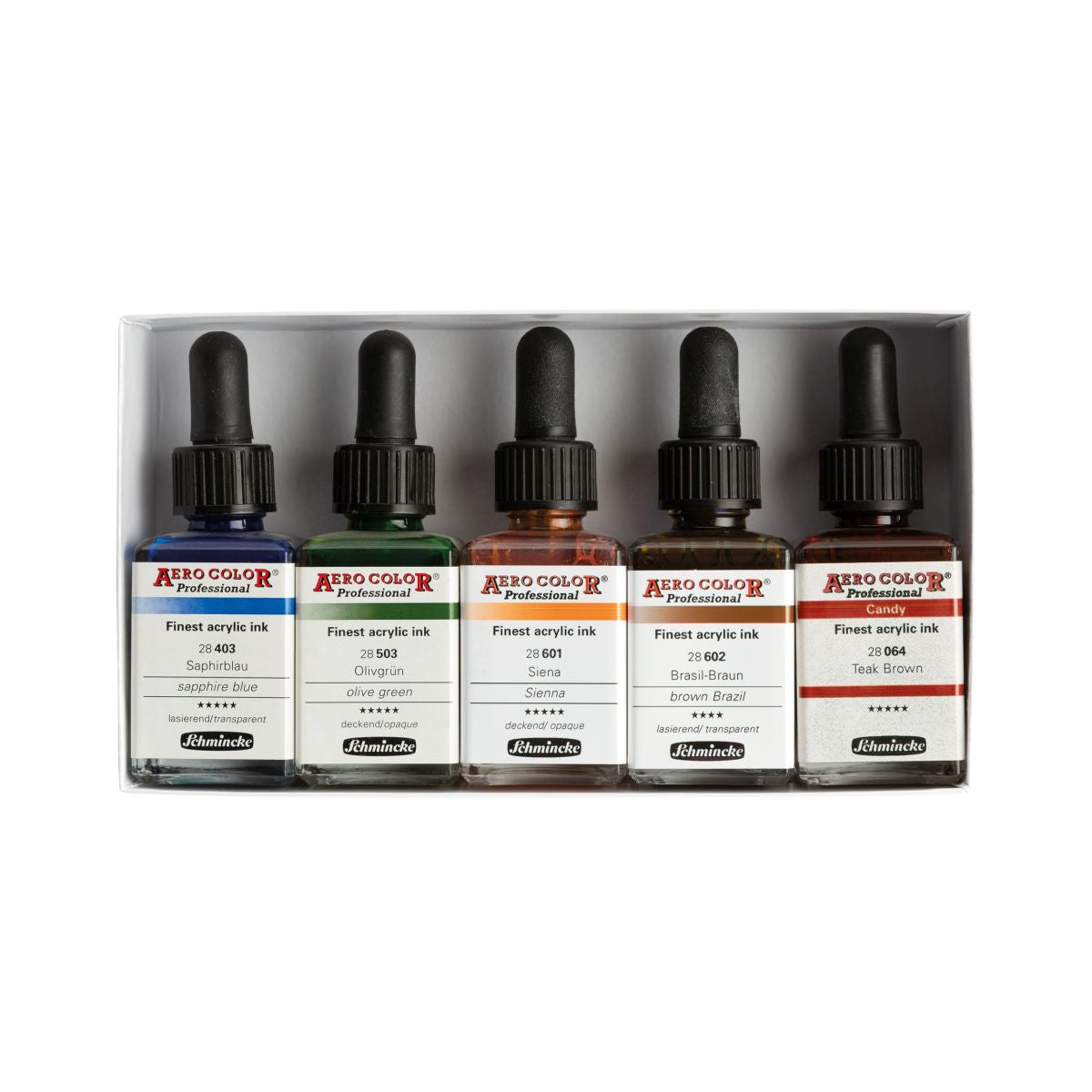 SCHMINCKE AEROCOLOR ACRYLIC PAINT MELINA WUGGONIG 5 X 28ML
