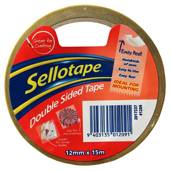 Sellotape Double Sided Tape 12mmx15M