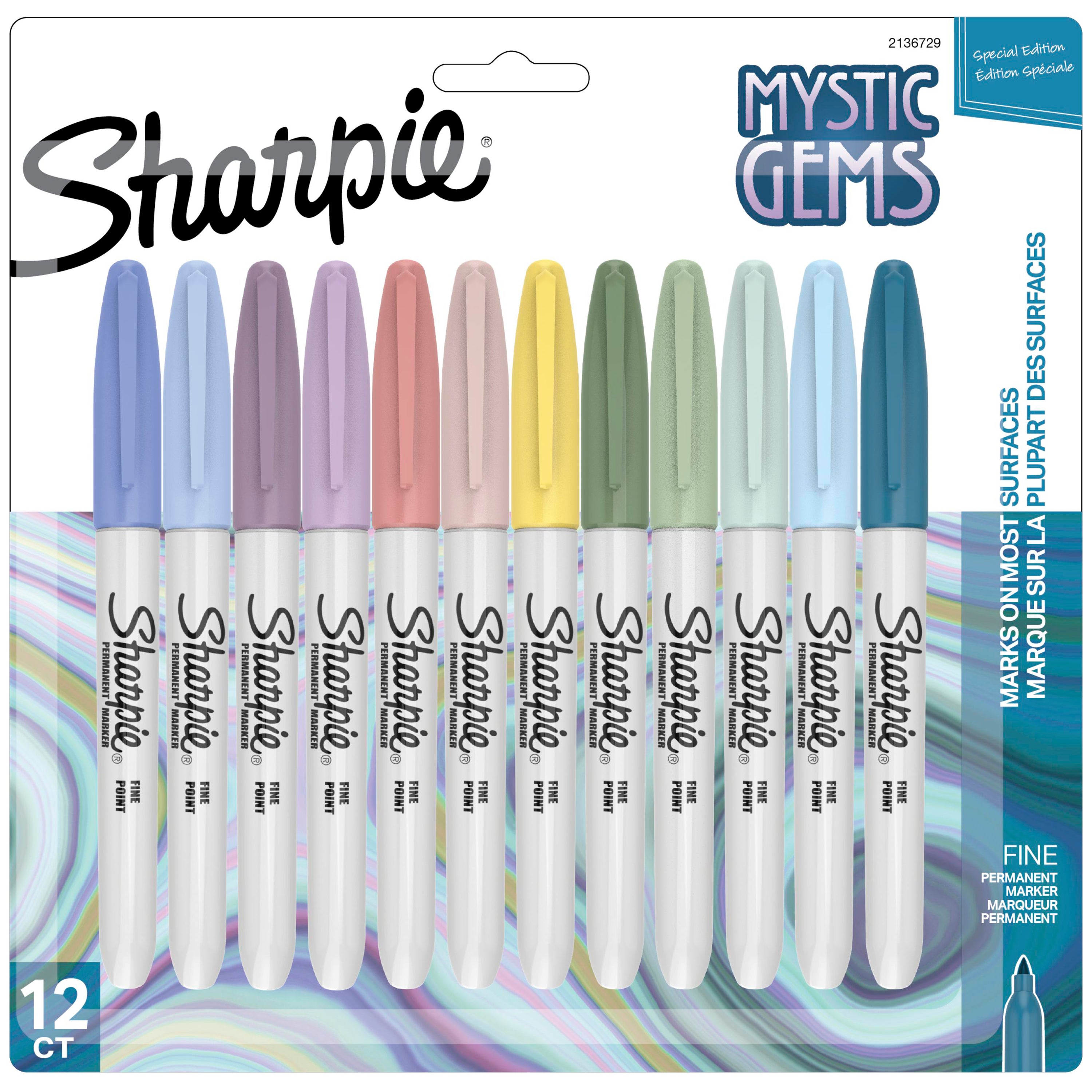 SHARPIE PERMANENT MARKER MYSTIC GEMS FINE TIP ASSORTED SET 12
