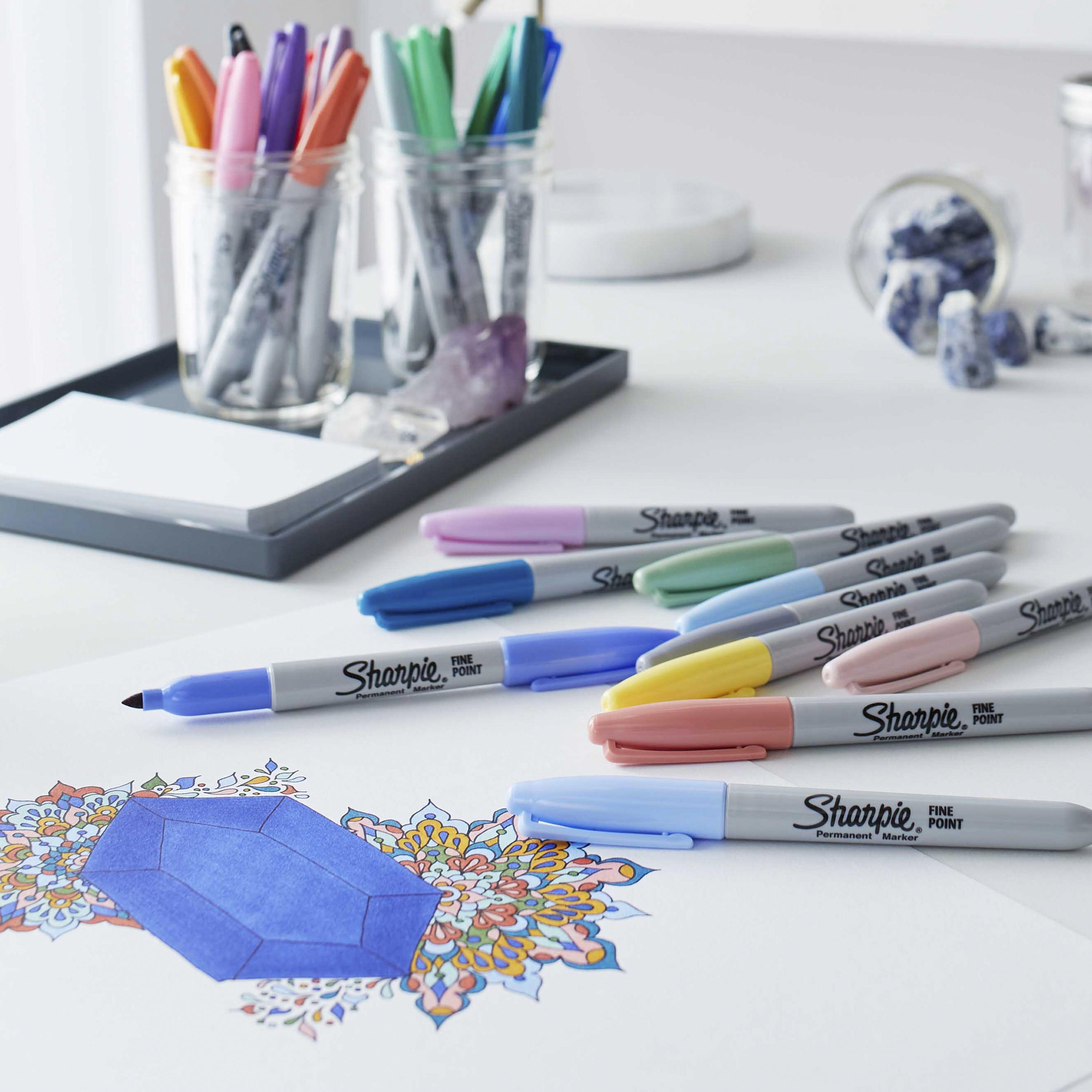 SHARPIE PERMANENT MARKER MYSTIC GEMS FINE TIP ASSORTED SET 12