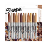 SHARPIE PERMANENT MARKER SKIN TONE FINE TIP ASSORTED SET 12