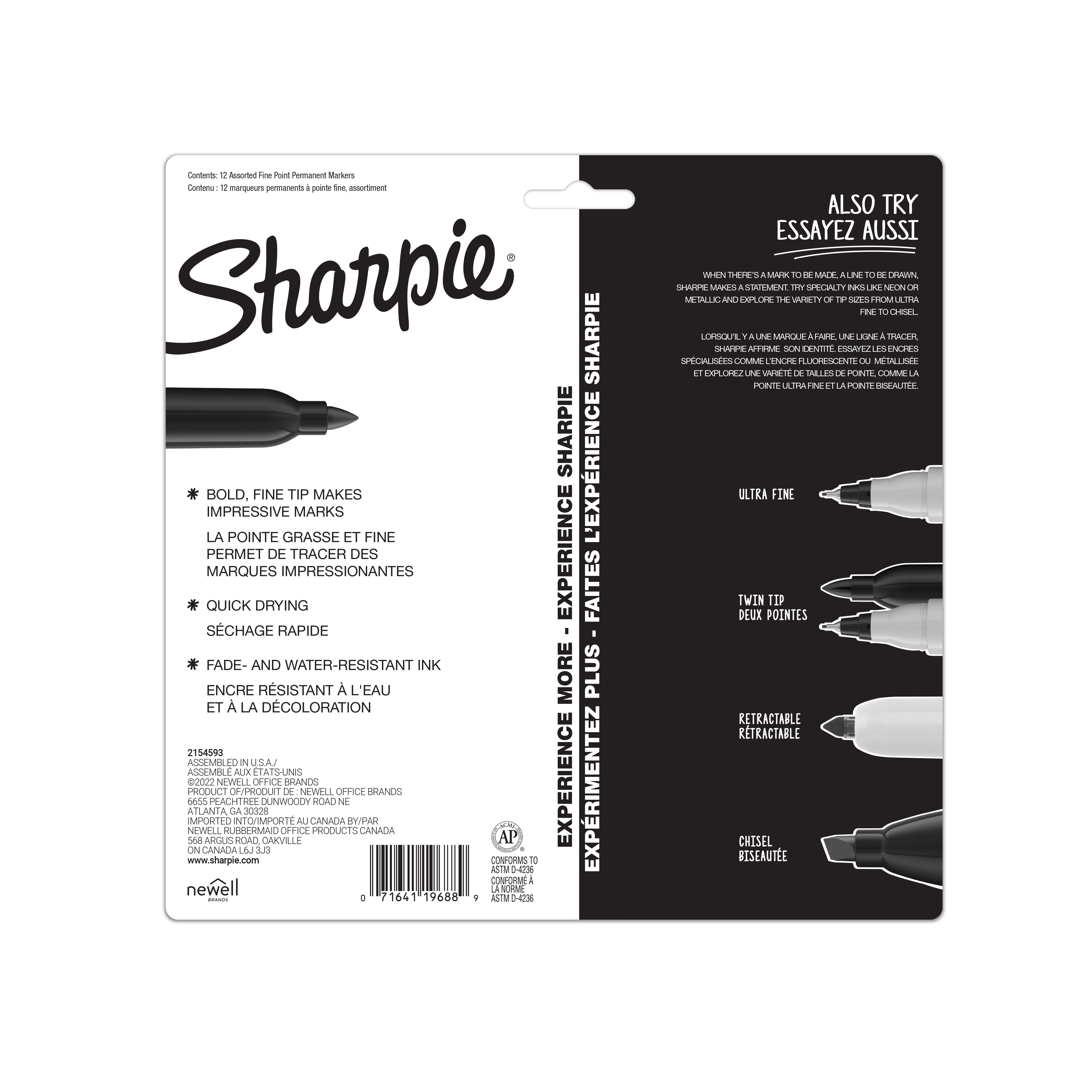 SHARPIE PERMANENT MARKER SKIN TONE FINE TIP ASSORTED SET 12