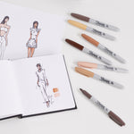 SHARPIE PERMANENT MARKER SKIN TONE FINE TIP ASSORTED SET 12