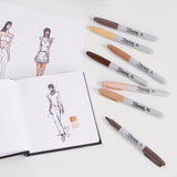 SHARPIE PERMANENT MARKER SKIN TONE FINE TIP ASSORTED SET 12 SET / 1.0MM