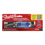 Sharpie Creative Bullet Tip Acrylic Markers Black & White Set 2 SET