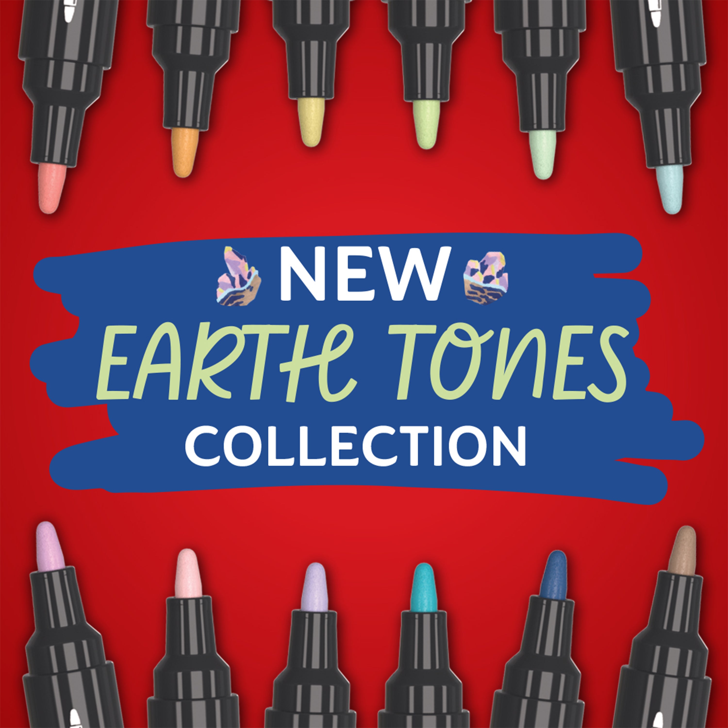 SHARPIE CREATIVE ACRYLIC MARKERS EARTH TONE SET 12 BULLET TIP