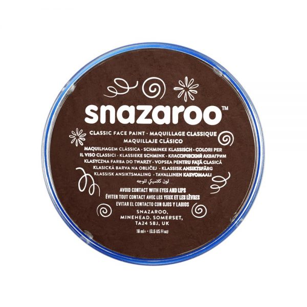 Snazaroo Face Paint Dark Brown 18ml