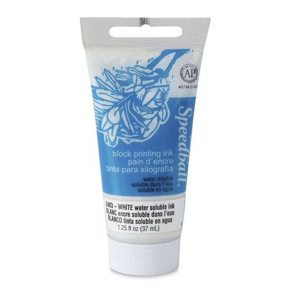 Speedball Waterbased Relief Printing Ink White 37ml
