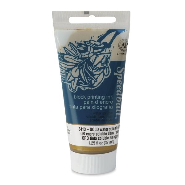 Speedball Waterbased Relief Printing Ink Gold 37ml