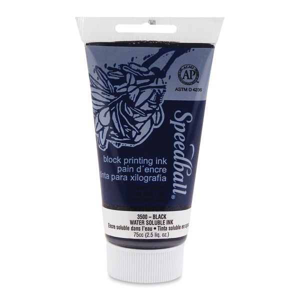 Speedball Waterbased Relief Printing Ink Black 75ml