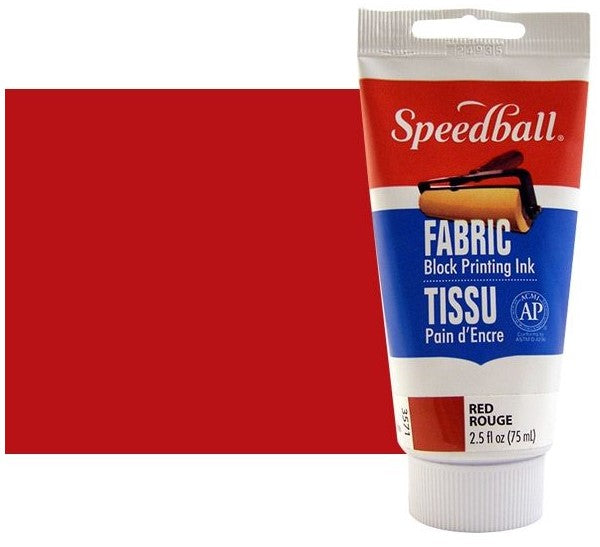 Speedball Fabric Relief Printing Ink Red 75ml