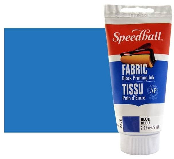 Speedball Fabric Relief Printing Ink Blue 75ml
