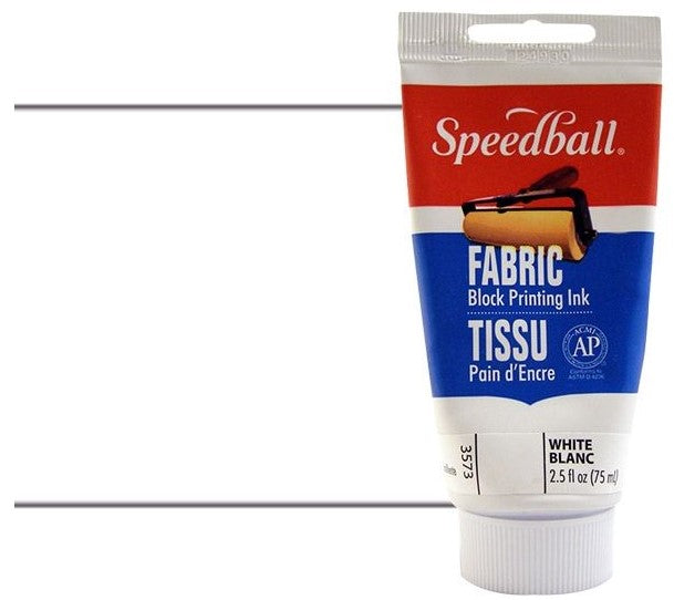 Speedball Fabric Relief Printing Ink White 75ml