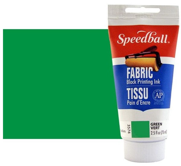 Speedball Fabric Relief Printing Ink Green 75ml