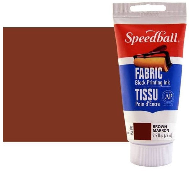 Speedball Fabric Relief Printing Ink Brown 75ml