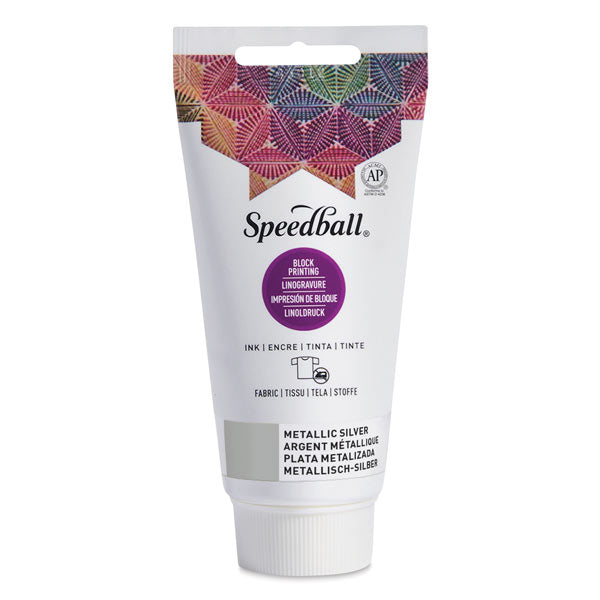 Speedball Fabric Relief Printing Ink Metallic Silver