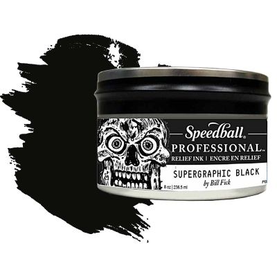 Speedball Pro Relief Printing Ink Supergraphic Black 236ml