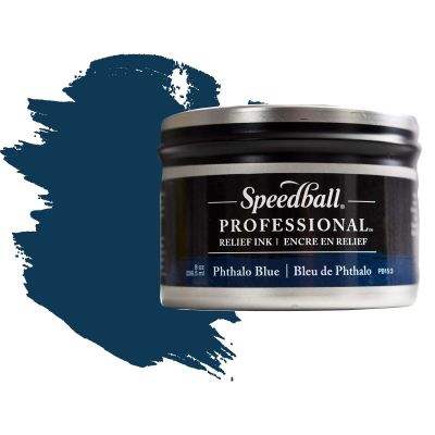 Speedball Pro Relief Printing Ink Phthalo Blue 236ml