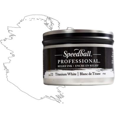 Speedball Pro Relief Printing Ink Titanium White 236ml