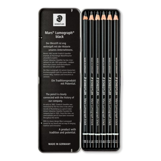 Staedtler Lumograph Black Pencil Set 6 SET