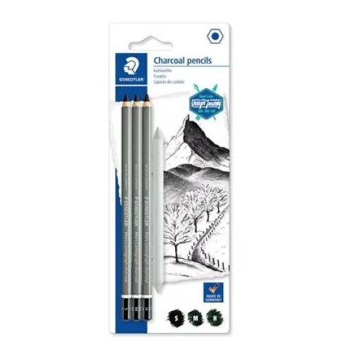 Staedtler Lumograph Charcoal Pencil Set 4 SET