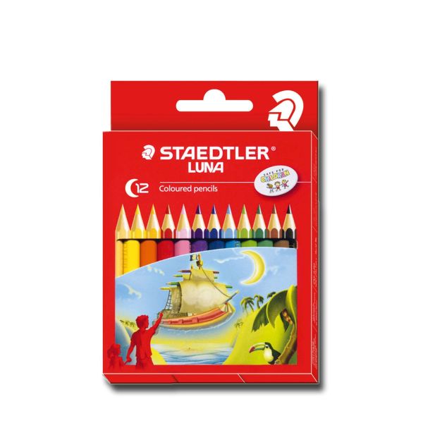 Staedtler Luna Permanent Colour Pencil Half Length Set 12 SET