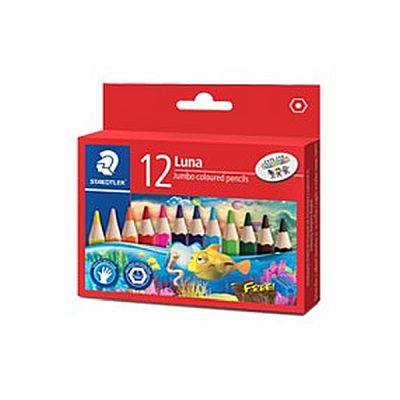 Staedtler Luna Jumbo Colour Pencil Half Length Set 12 SET