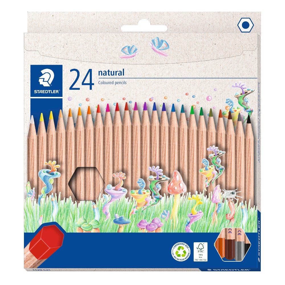 STAEDTLER NATURAL COLOUR PENCIL SET 24