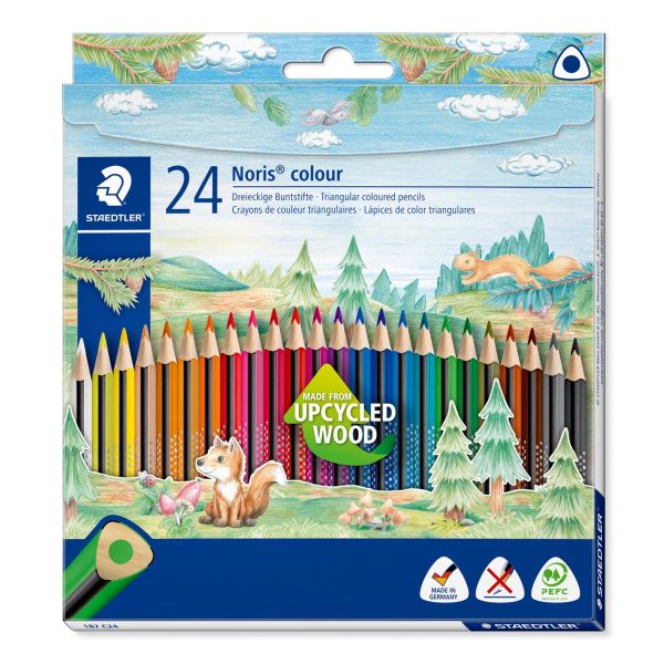 Staedtler Noris Triangular Colour Pencil Set 24 SET