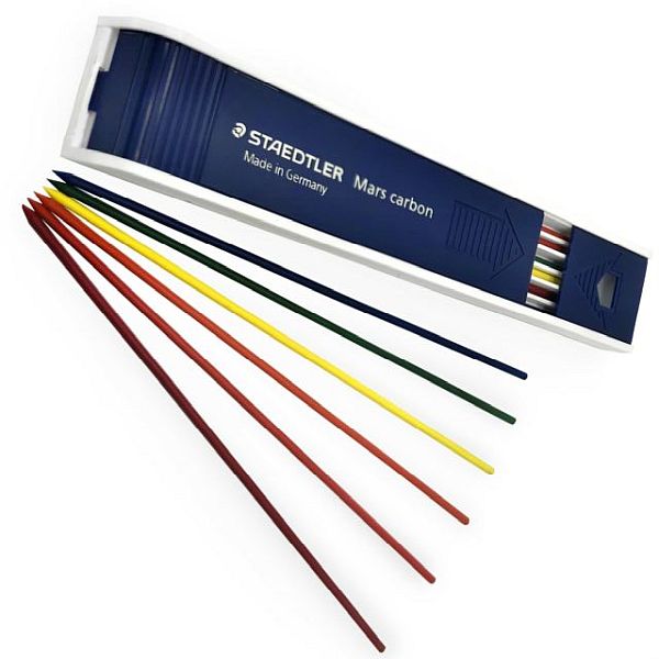 Staedtler Mars Lumochrom Leads Assorted Colours Packet 12 2mm
