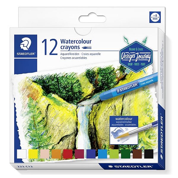 Staedtler Design Journey Watercolour Crayon Watercolour Crayons Set 12 SET