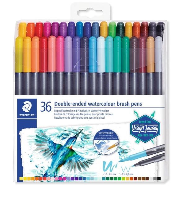 Staedtler Design Journey Watercolour Pen Watercolour Twin Tip Pen Set 36 SET