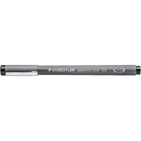 Staedtler Pigment Liner Pen Black 0.8mm