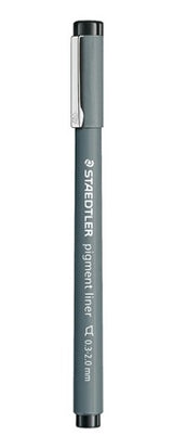 Staedtler Pigment Liner Pen Black Chisel Tip