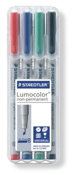 Staedtler Lumocolor Non-Permanent Marker Broad Set 4